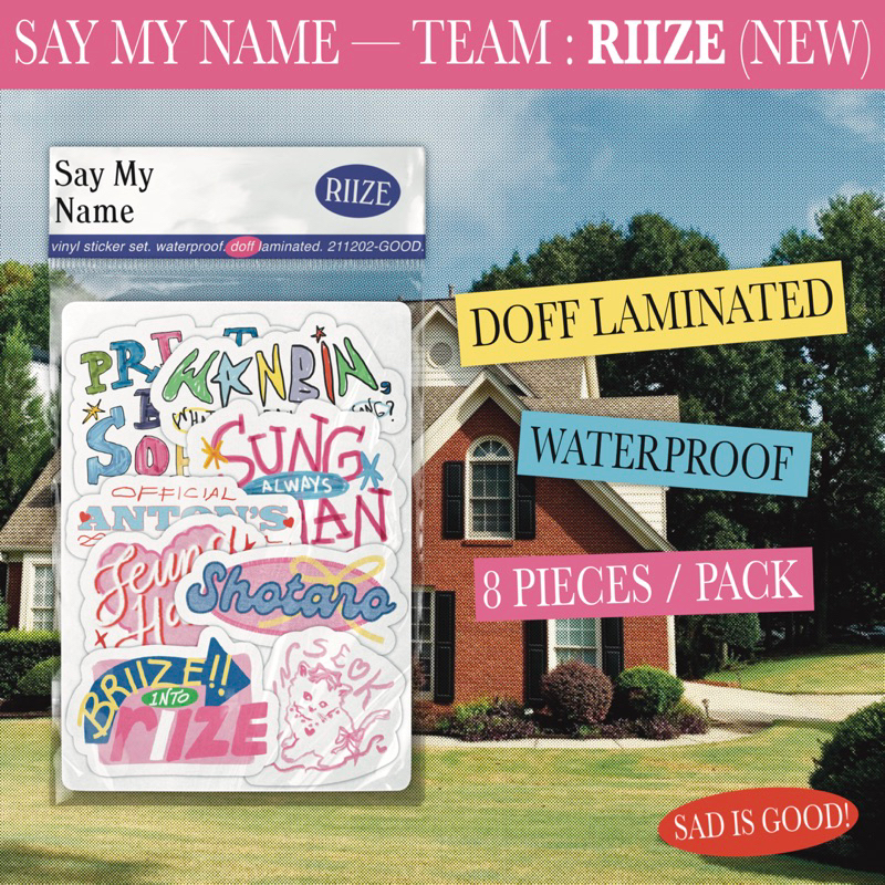 

RIIZE member name sticker - Say My Name