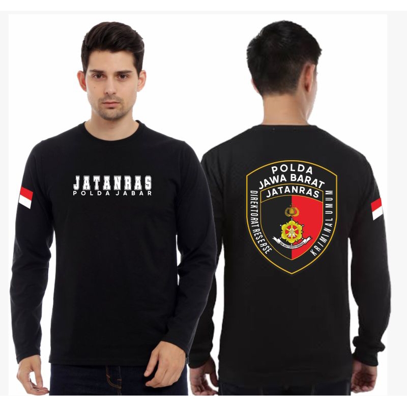 Kaos Jatanras Polda Jabar Lengan Panjang Premium / Kaos Longsleeve / Kaos Oblong Premium