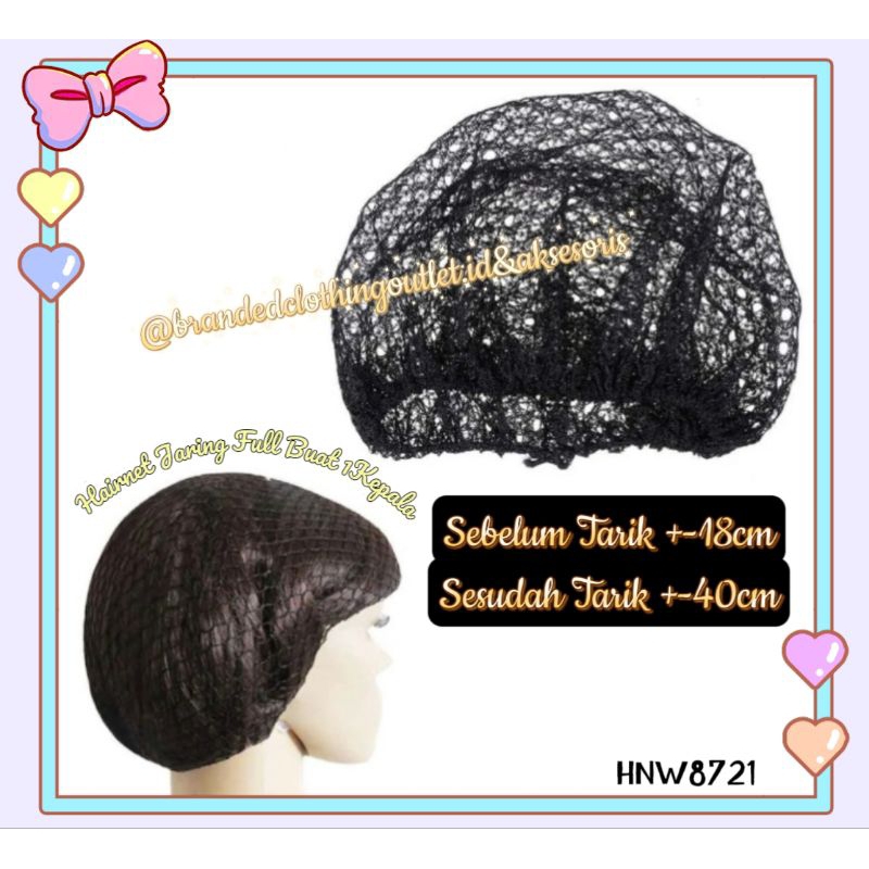 HAIRNET JUMBO TEBAL / WIG CAP TEBAL 18 CM / HAIR NET FULL 1 KEPALA / HAIRNET SANGGUL / HAIRNET CEPOL