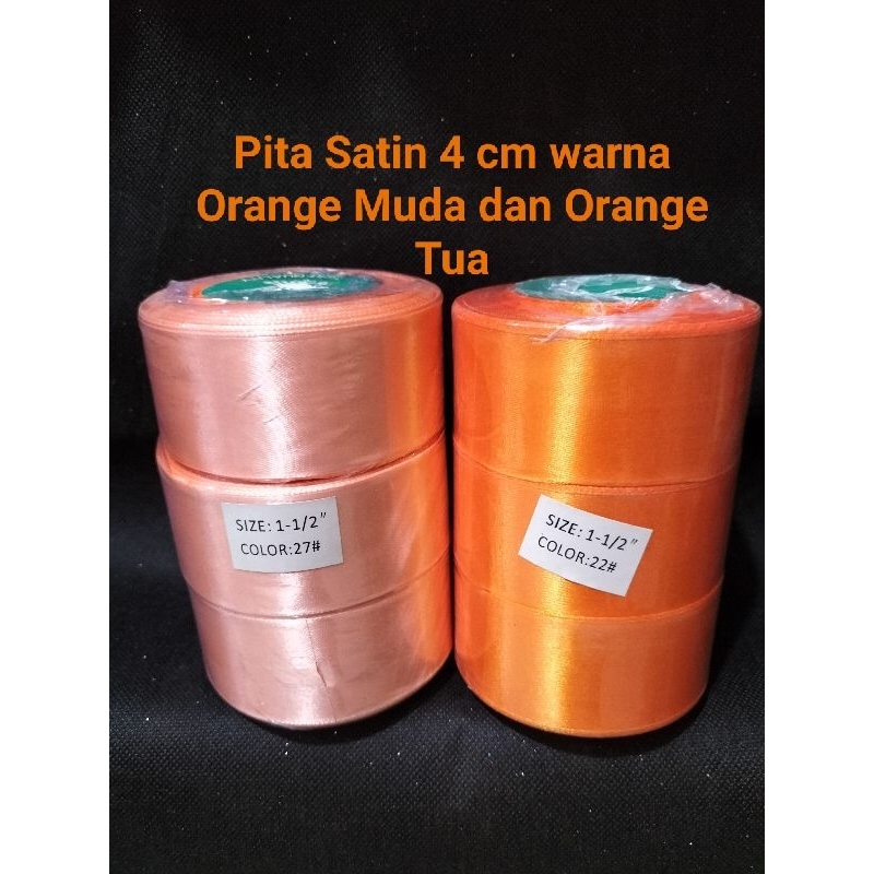 

Pita Satin 4 cm per roll 25 yard - Orange