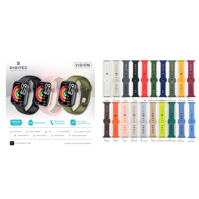 SS Tali Strap Jam Tangan Untuk Smart Watch Digitec Vision / Digitec VISION