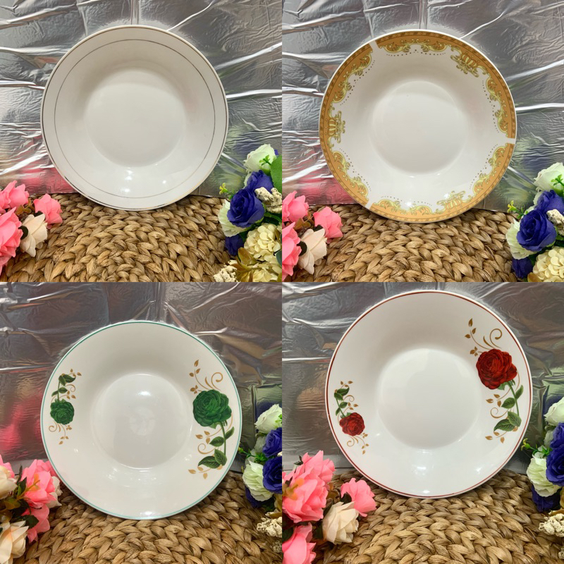 (1Lusin) Piring//Mangkok Hokita Keramik JADUL