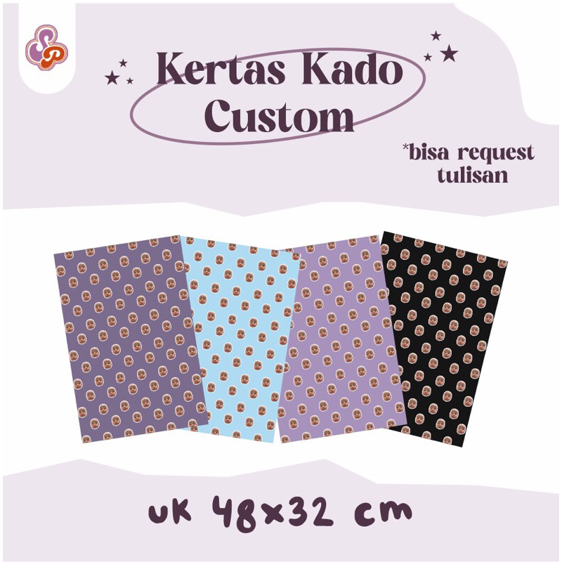 

KERTAS KADO CUSTOM _WRAPPING PAPER_SAMPUL BUKU_BACA DESKRIPSI