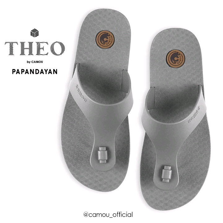 Sandal Jepit Pria Camou - camou theo papandayan - sandal full Karet - sandal anti Slip - sandal terb