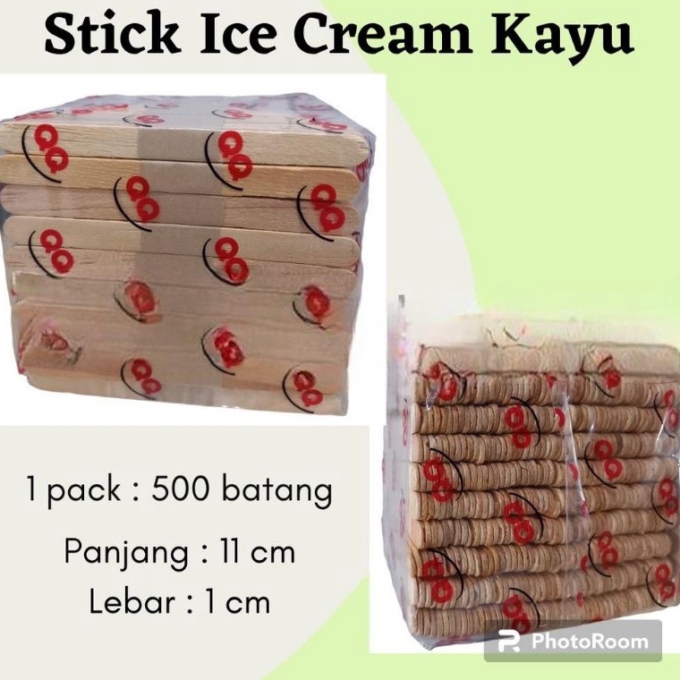 

(500pcs) Stick Ice Cream Kayu QQ Stik Es Krim Pudding