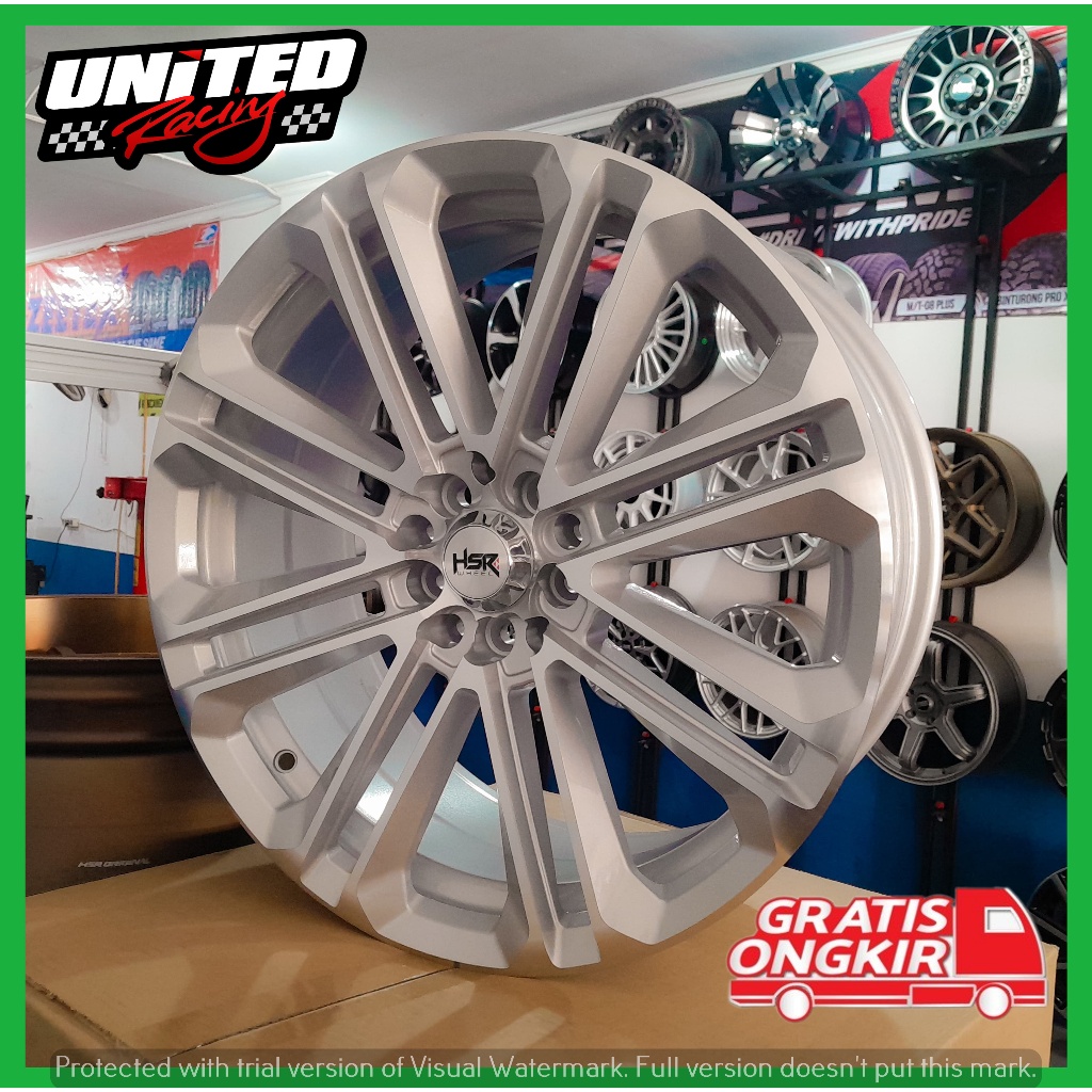 VELG RACING HSR RING 18 UNTUK MOBIL ALTIS XPANDER RUSH OUTLANDER R18 HSR ALKANI SILVER