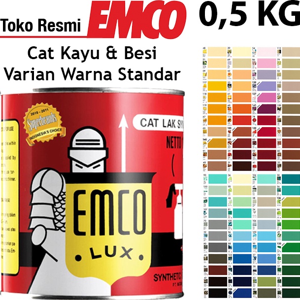 BestSeller Emco Lux Cat Kayu & Besi 0,5kg - Warna Standar Hitam Putih Gloss Doff Kilap (lihat varian