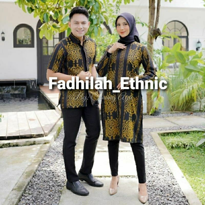 Baju Couple Tenun - Set Couple Tenun - Couple Pasangan - Baju Tenun