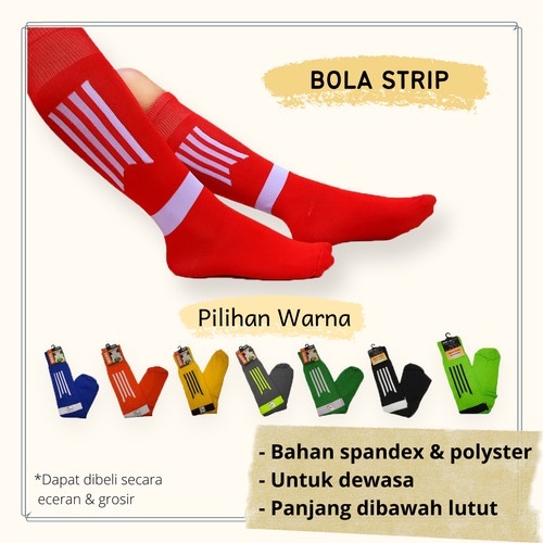Kaos Kaki Bola Garis Dewasa / Kaos Kaki Bola Panjang / Kaos Kaki Bola Motif Garis / Kaos Kaki Bola