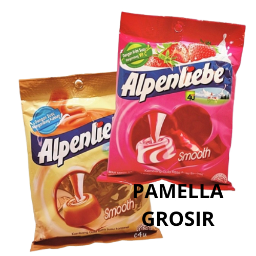 

Alpenliebe Karamel strawberry stroberi /isi 50butir/sak SNACK makanan ringan jajanan cemilan camilan pedas asin gurih manis murah