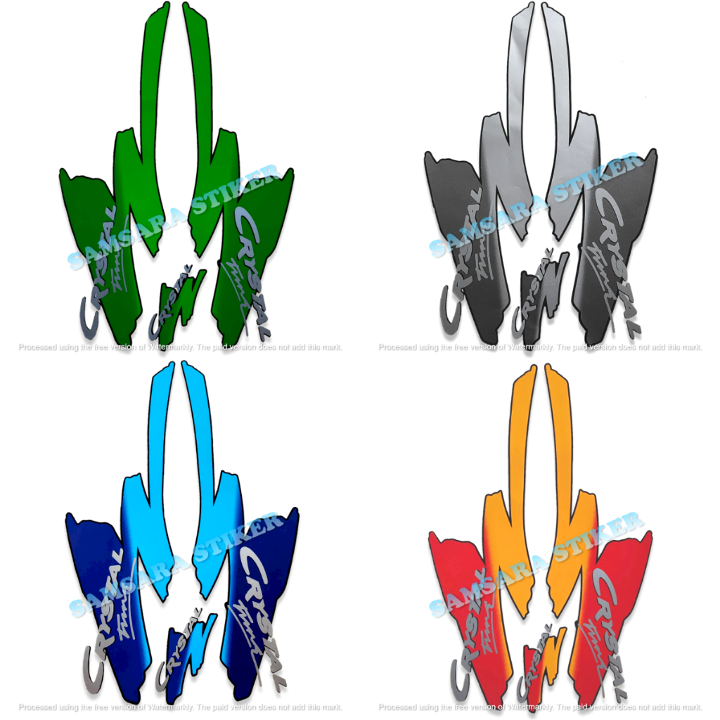 STICKER STRIPING LIS BODY MOTOR SUZUKI CRYSTAL TUNE 1993 STANDAR FULL SET