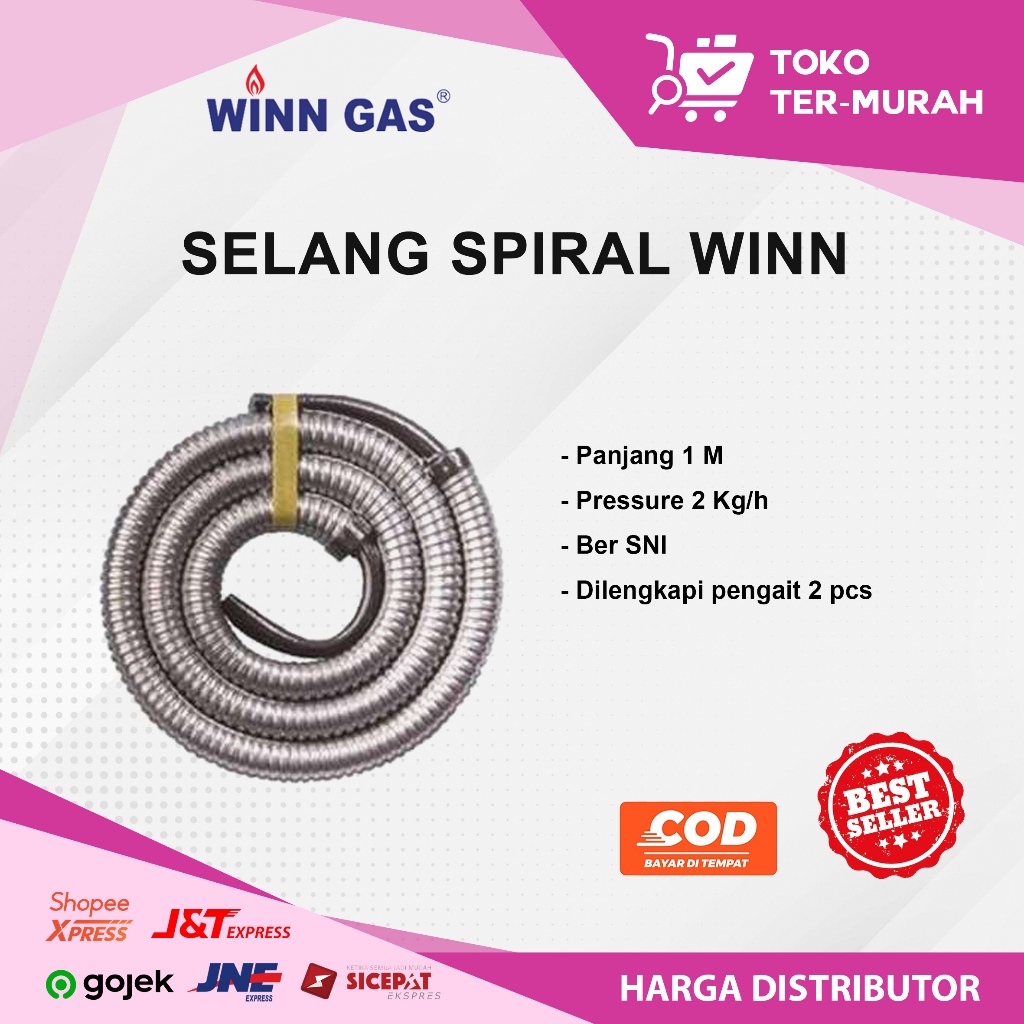 SELANG SPIRAL WINN GAS, SELANG GAS REGULATOR SPIRAL WINN GAS SELANG REGULATOR