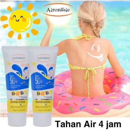 Sunscreen Sun Block Baby Bayi Kids Anak SPF50+ UVB+UVA ORIGINAL AMAN - Sunscreen Anak Sunblock Wajah Badan SPF 50 45g