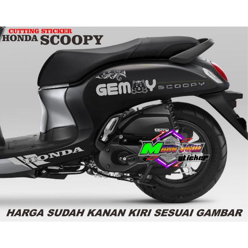 Sticker Cutting Gemoy Honda scoopy/sticker cutting scoopy