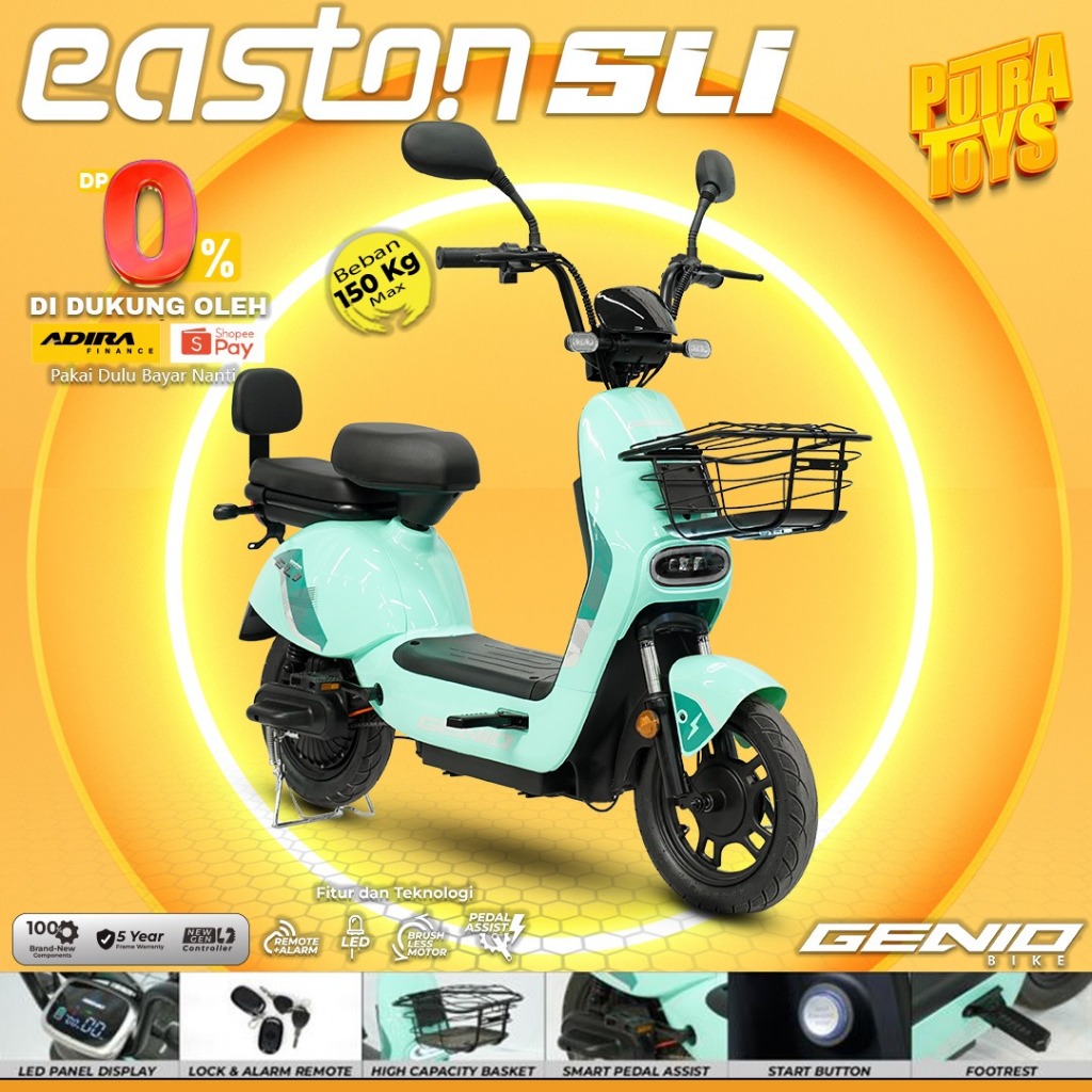 E-bike Genio Easton SL1 Garansi Resmi by United Bike//Sepeda Listrik Genio Easton SL1