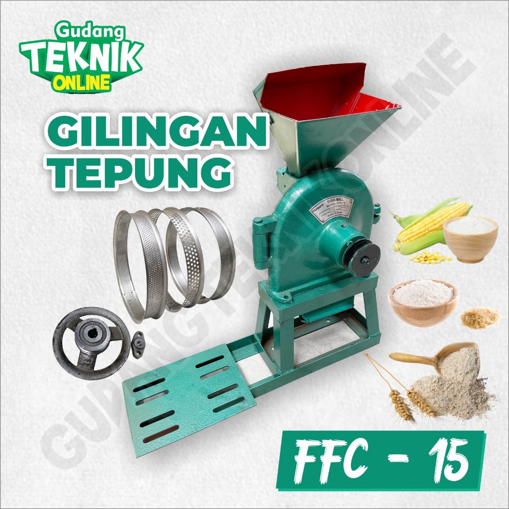 TIGER Mesin Giling Tepung FFC15 TIGER / Mesin Gilingan Penggiling Penepung Tepung FFC 15  Disk mill 