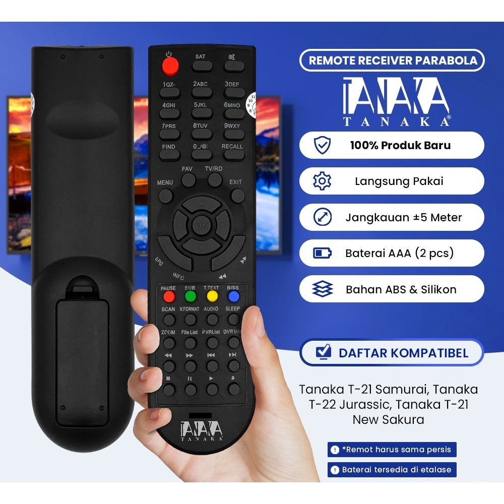 Remot Remote Receiver Parabola Tanaka Cocok Untuk Semua Type Receiver Tanaka Free Batre