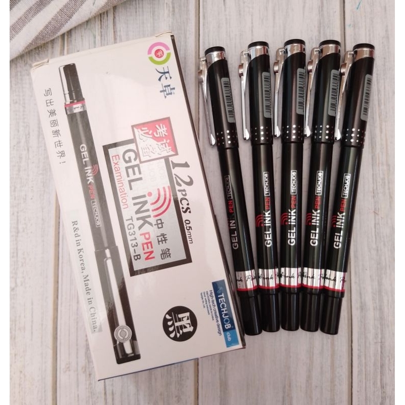 

(12PCS)BULPOIN GEL TECHJOB TG313-B MATA PENA 0.5 TINTA HITAM