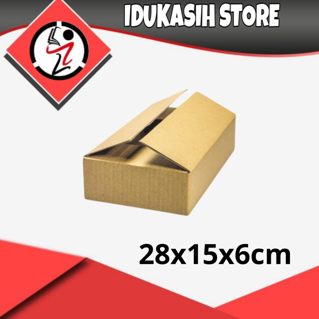 

(IDUKASIH) Kardus 28x15x6 cm | box | karton | kardus polos | custom