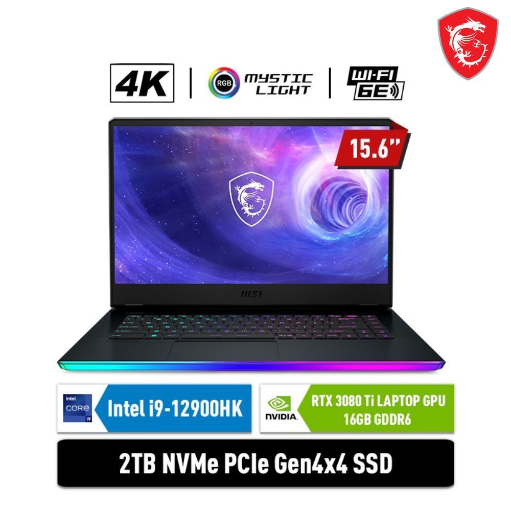 MSI Raider GE66 12UHS-290ID |  i9-12900HK | RTX3080Ti | 15,6" UHD | DDR5 16GB*2 | 2TB NVMe SSD | Win