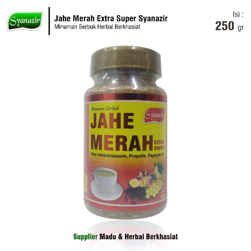 

Jahe Merah Herbal Syanazir 250 gr