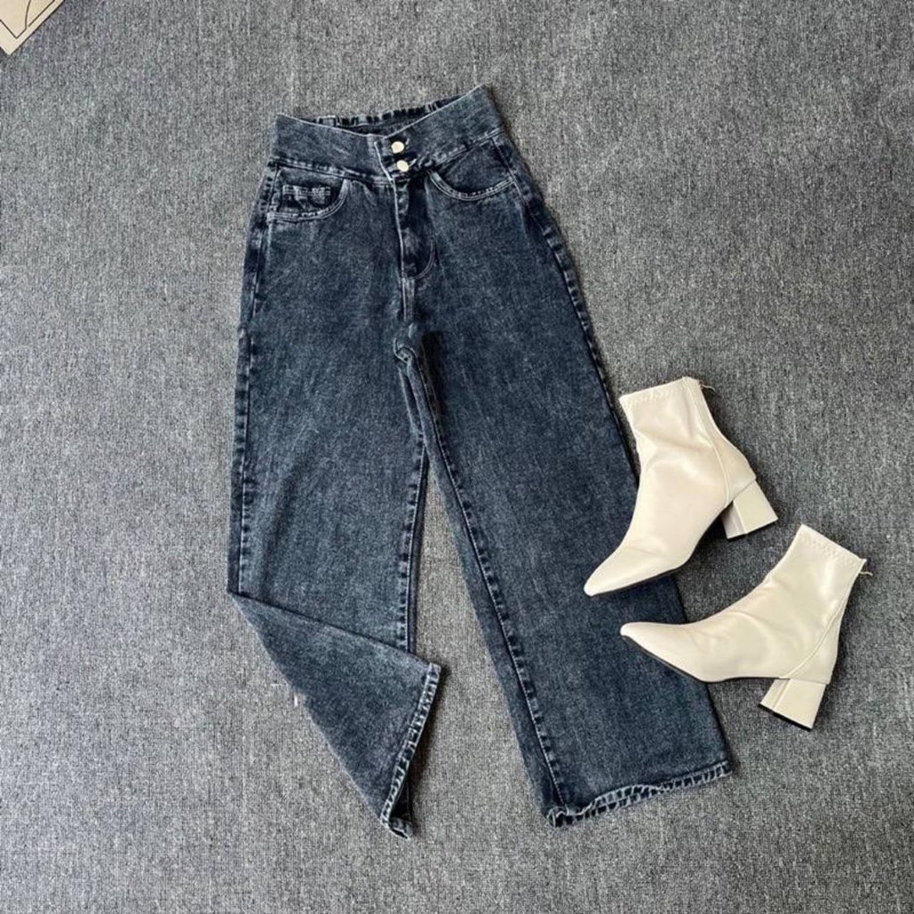 Celana Panjang Highwaist Kulot Jeans J23