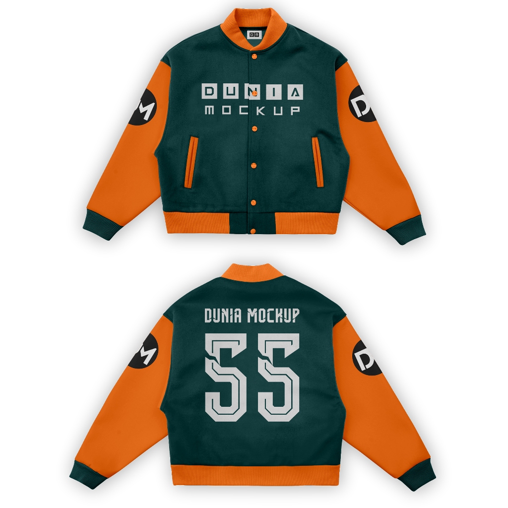 Mockup Jaket University Flat - CDR