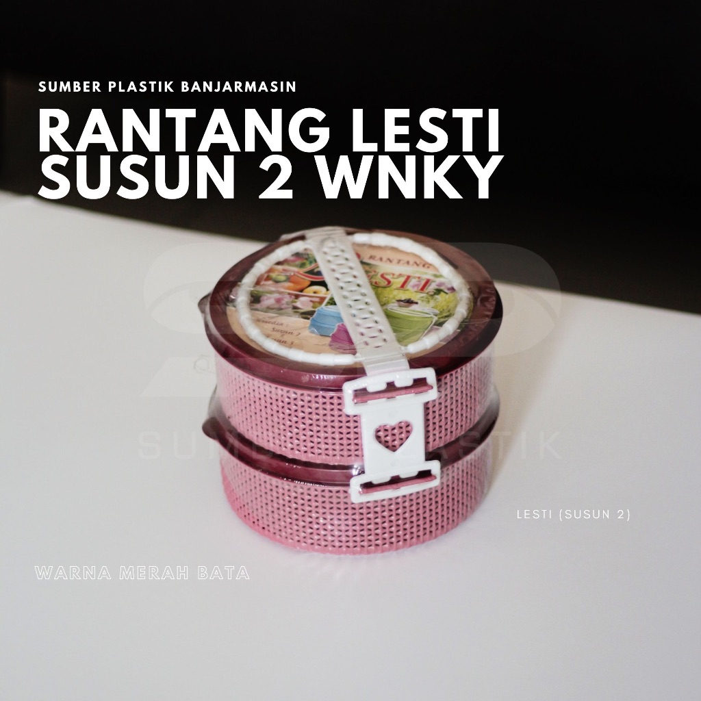 Rantang Lesti Susun 2 Plastik Wadah Tempat Penyimpanan Makanan Wnky (Satuan)