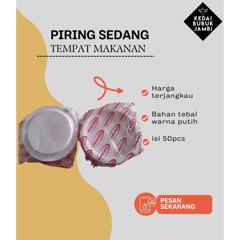 piring makan plastik sedang