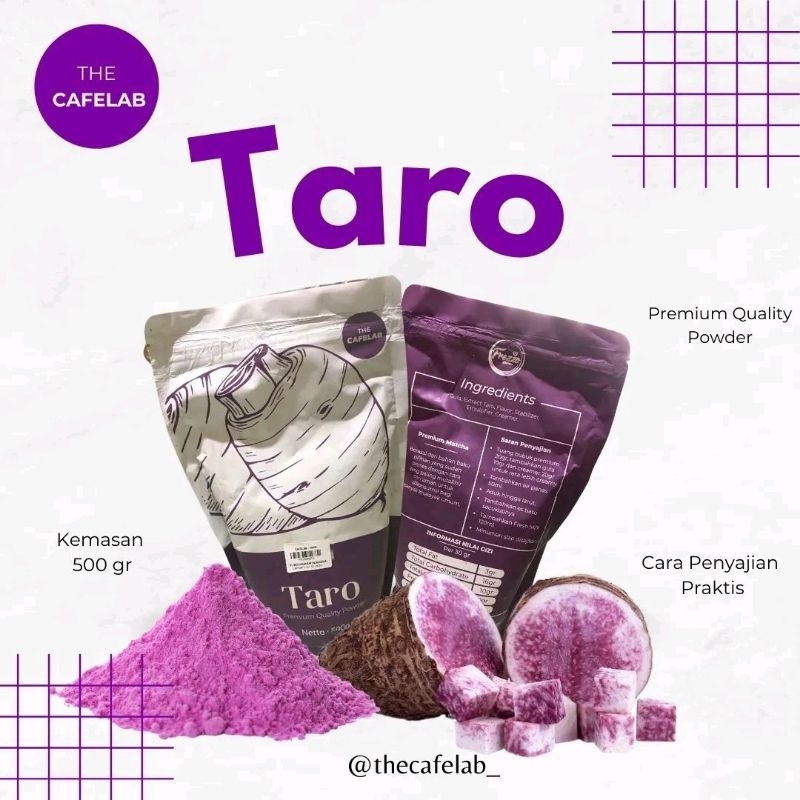 

RB22 TheCafelab Bubuk Minuman Rasa Taro 500gr / Powder Taro Premium Terlaris
