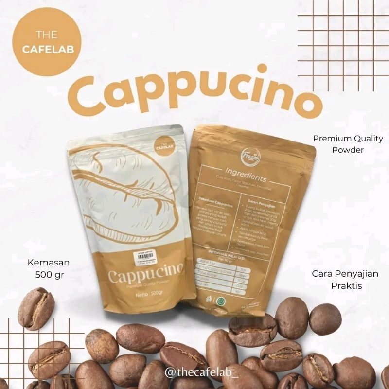 

Bubuk Minuman Rasa Cappucino 500gr / Cappucino Premium Terlaris / Cafelab
