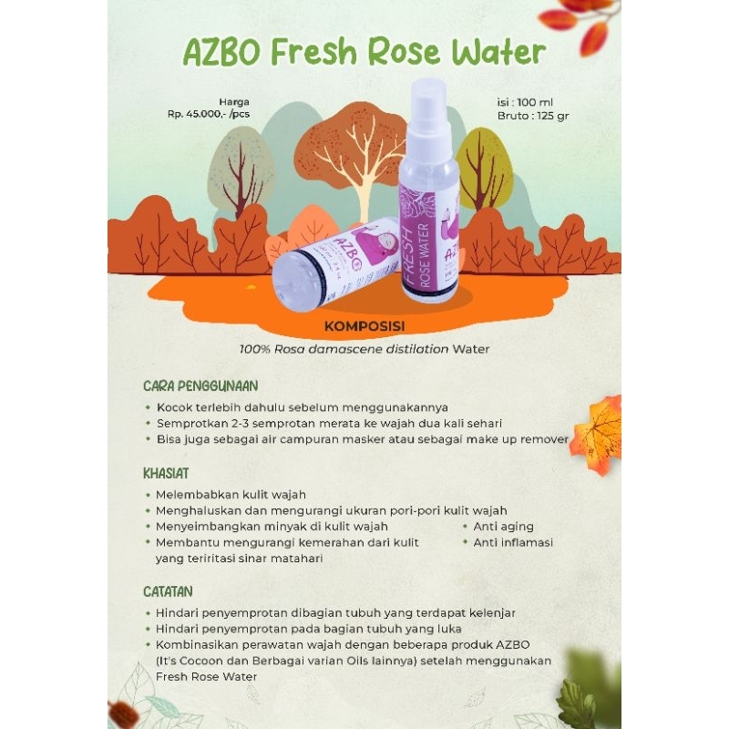 air mawar asli ROSE MAWAR AZBO