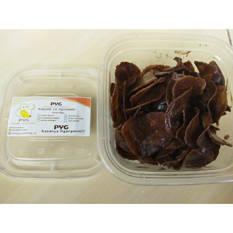 

Kripik Pisang Lumer Rasa Coklat isi 120 gr