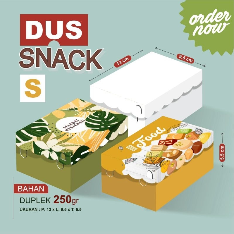 

DUS SNACK / DUS MAKANAN / BOX MAKANAN / BOX SNACK (UK. S [P.13 x L.9,5 x T.5,5]