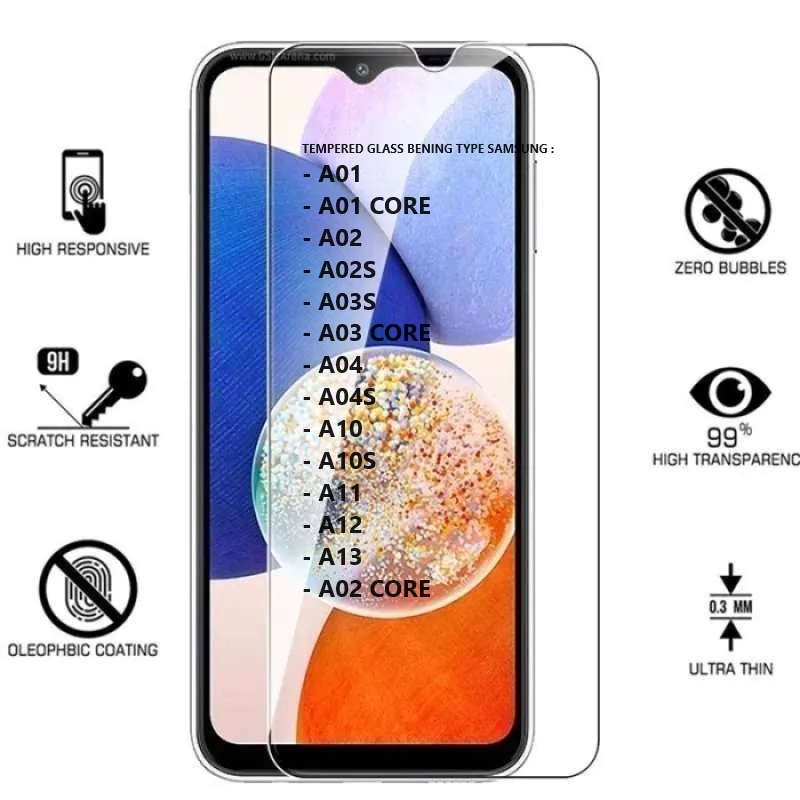 (KHUSUS GROSIR) TEMPERED GLASS BENING SAMSUNG A05/A05S/A01/A01 CORE/A02/A02S/A03S/A03CORE/A04/A04S/A10/A10S/A11/A12/A13/A02CORE