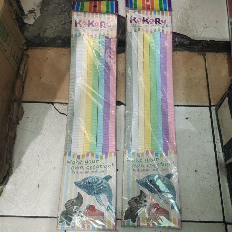 

kokoru ichigo color corrugated paper panjang 8 color / pack