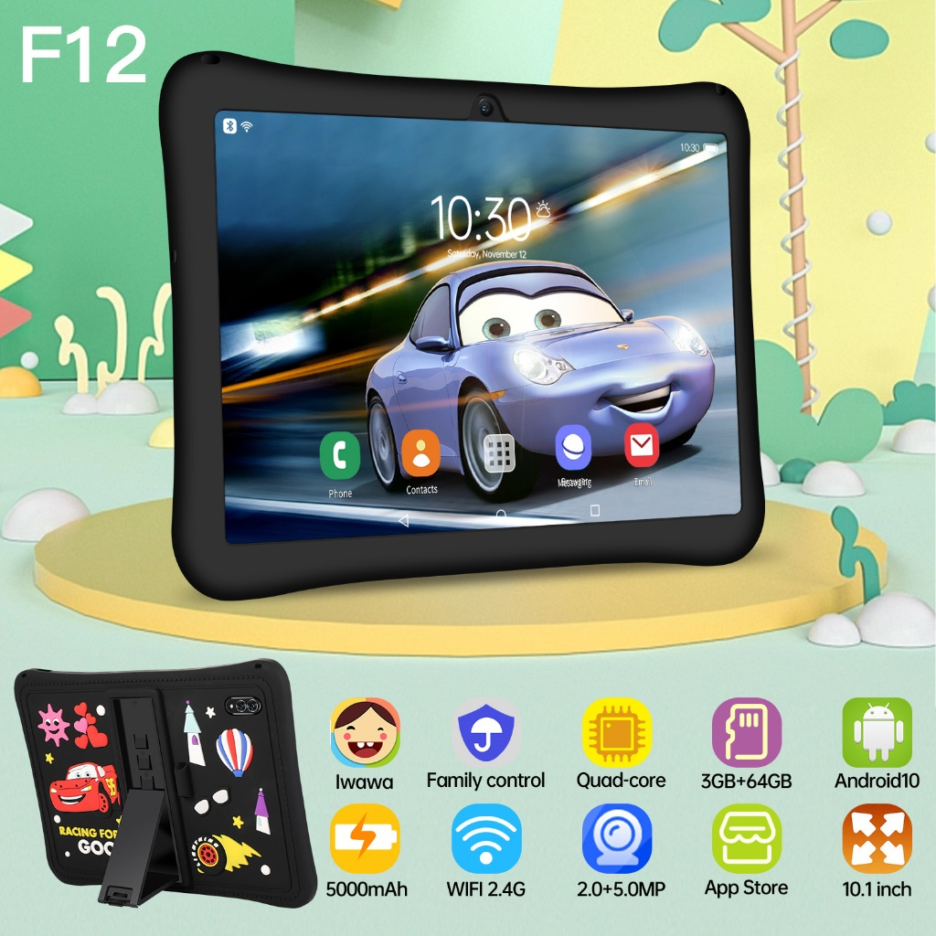 【100% ORI 】Baru Tablet Murch Tablet Anak anak Asli 10.1inch HD Tablet PC 3GB+64GB 5000mAh Tablet Android 10 Tablet untuk anak Belajar mengaji Tablet