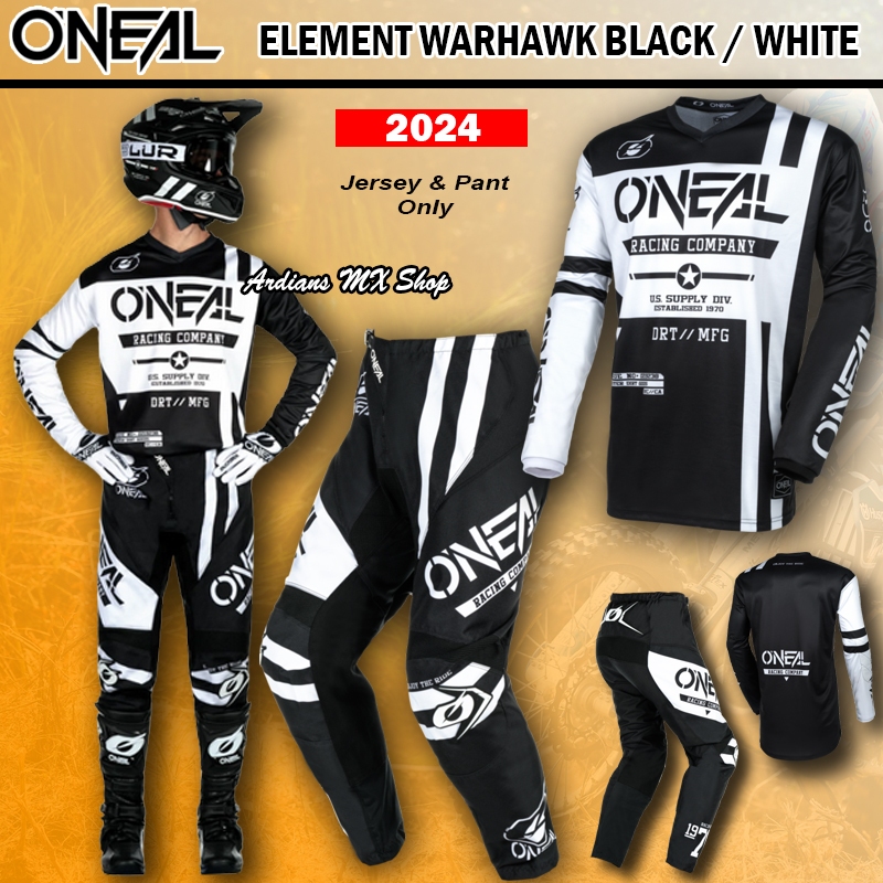 ONEAL - V.24 ELEMENT WARHAWK - JERSEY SET CELANA - TRAIL CROSS TRABAS GRASSTRACK
