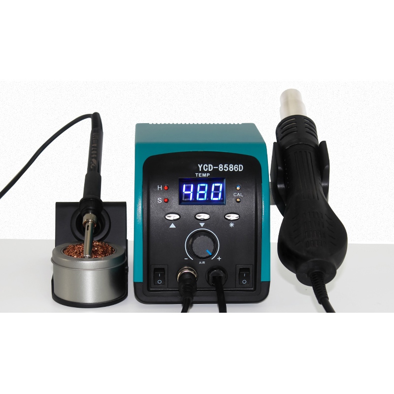 COD Desoldering Heat Gun Solder Stasiun 220V/750W 60W 50Hz Biru YCD-8586D YCD PROMO BIG SALE TERBARU