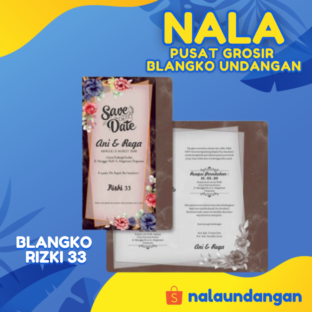 Blangko Undangan Rizki 33 | Pusat Grosir Blangko | NalaUndangan