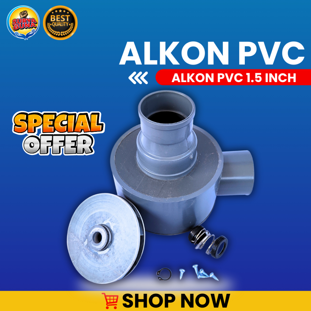 Bisa cod alkon PVC pompa air listrik pipa 1.5 dim