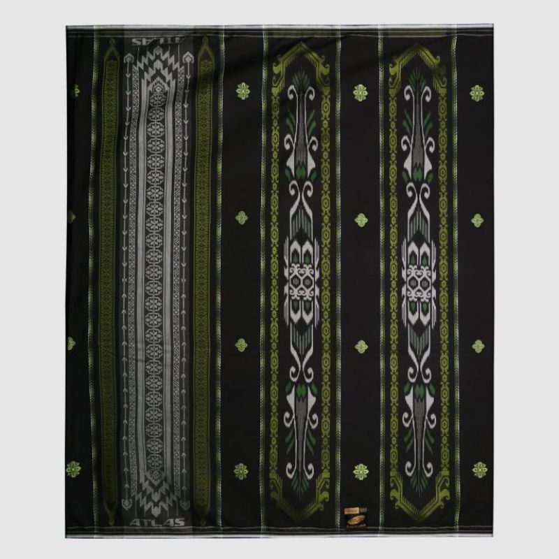 Sarung ATLAS Super Premium 975 Motif A9 JGG Hitam Hijau 02
