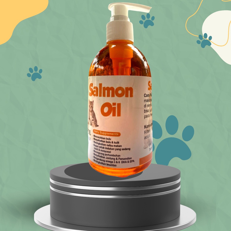 ↱ 60ml - 250ml - MINYAK IKAN SALMON / SALMON OIL / MINYAK SALMON / MINYAK IKAN / VITAMIN BULU KUCING