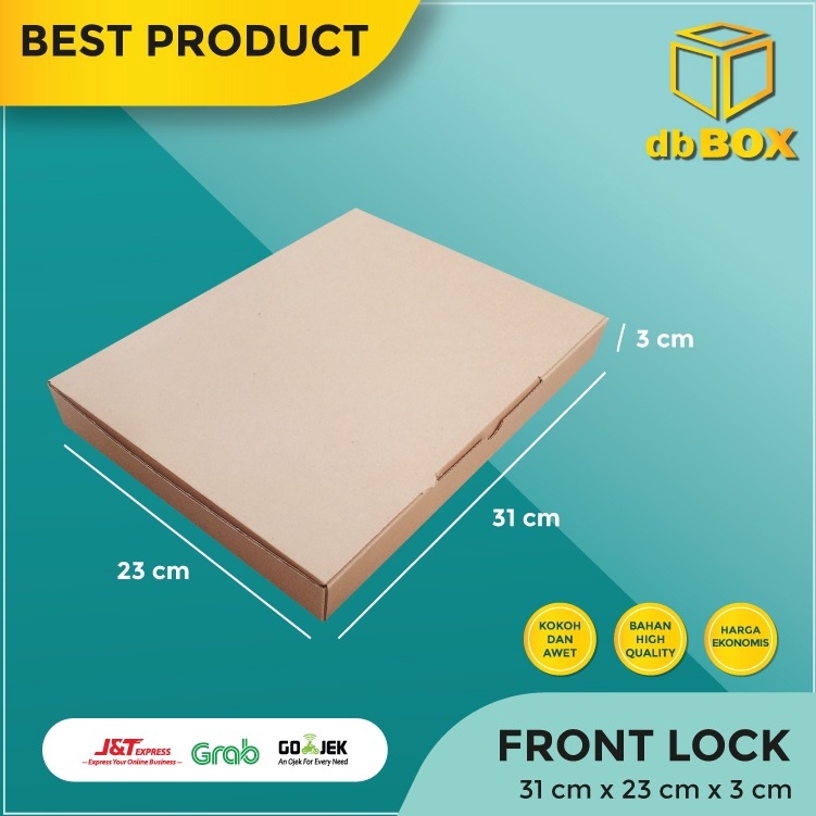 

[KODE A9B5] (10pcs) Kardus 31x23x3 cm....Die Cut kotak Kue, snack -aksesoris-dll model box pizza