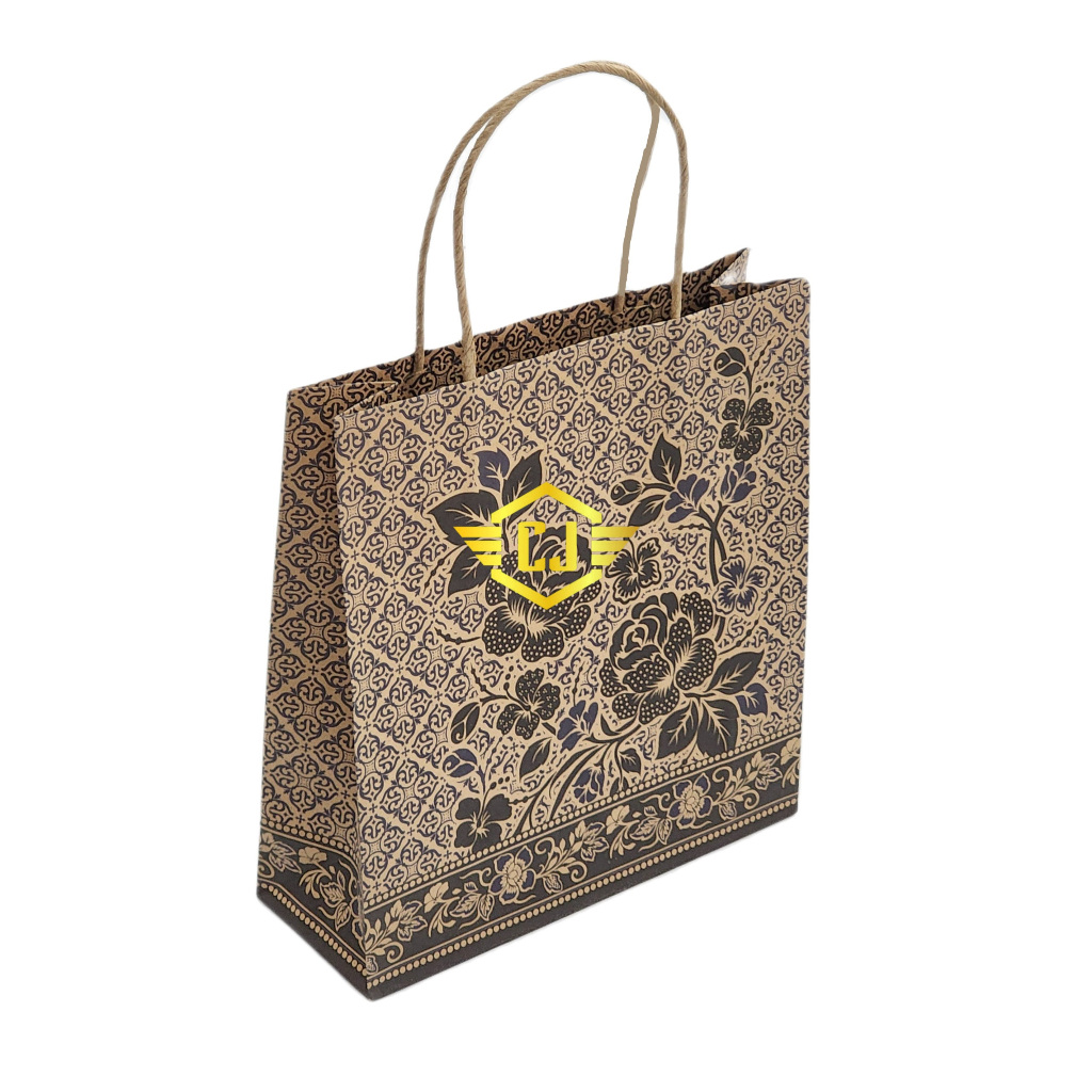 

1 PAK / 10 Pcs Kraft Paper Bag A Batik OKEY ( 22 x 24 x 8 cm )