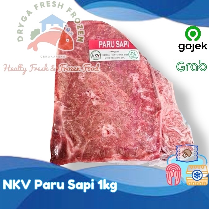 

NKV Paru Sapi Frozen Beku 1kg Halal