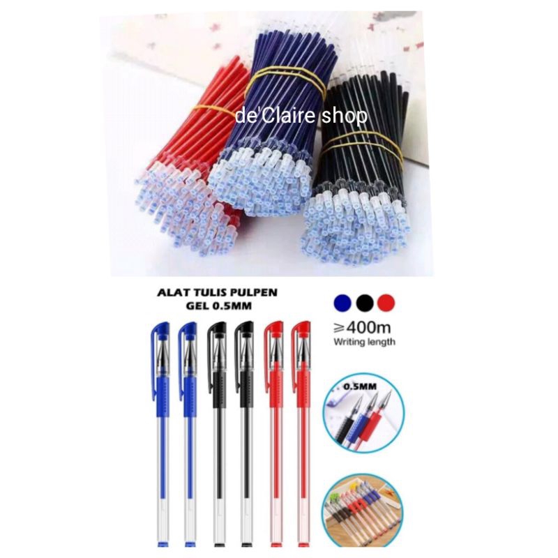 

Pena Gel 0.5mm Hitam Biru & Merah