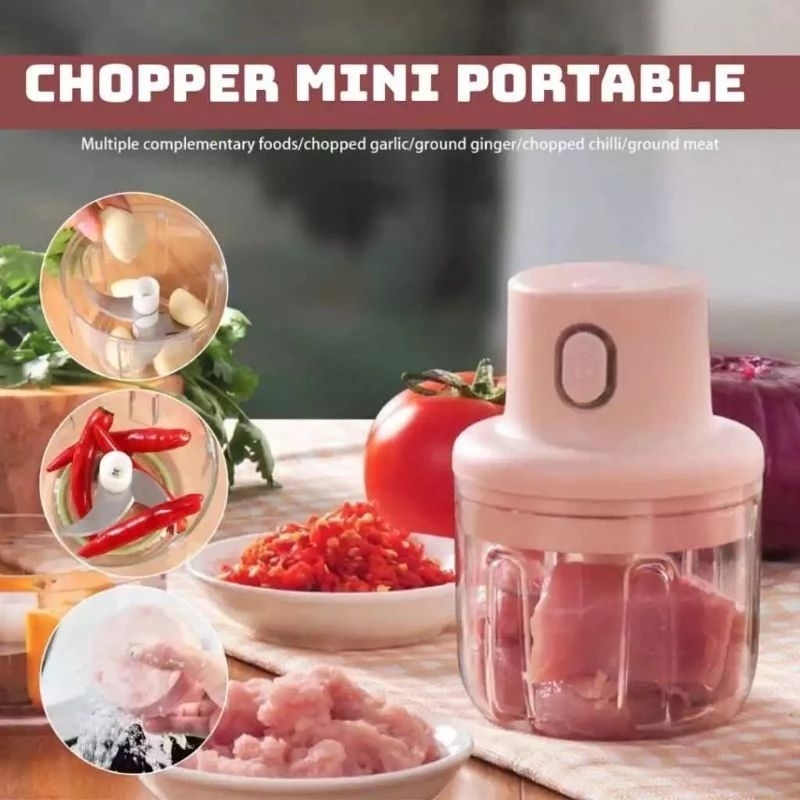 Chopper Mini Serbaguna 250ml / Electric Garlic Chopper Mini