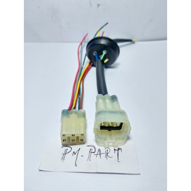 Soket Socket kabel DLC Kawasaki Pin 6 set male female soket DLC short