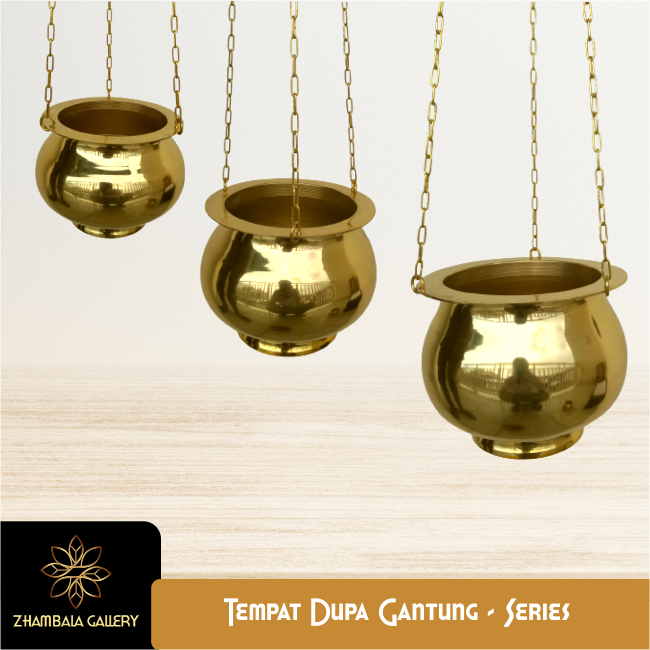 Tempat Bakar Dupa / Hiolo / Bokor Gantung Kuningan